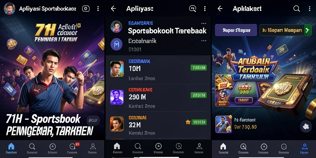 Tampilan gameplay menarik dari aplikasi Sportsbook 71H.