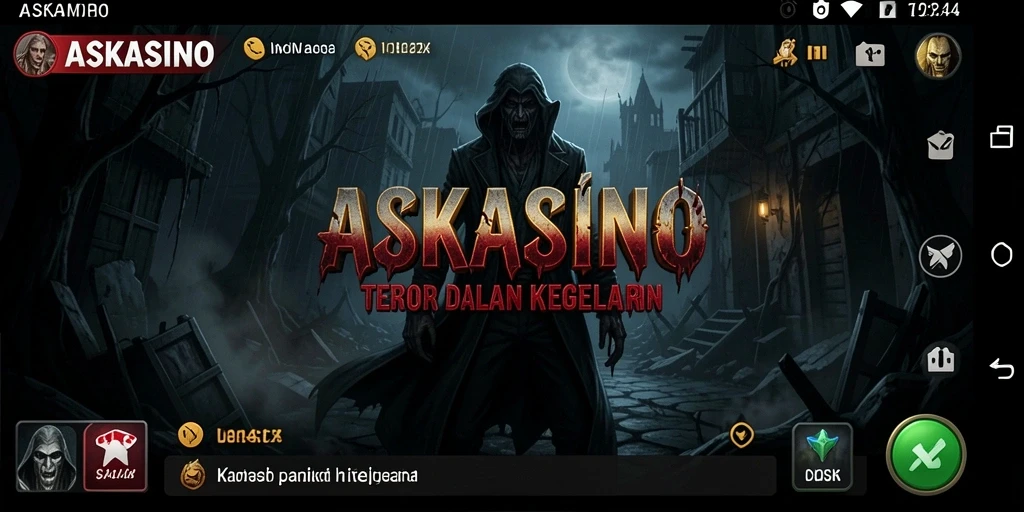 Screenshot gameplay ASKASINO dengan suasana menegangkan.