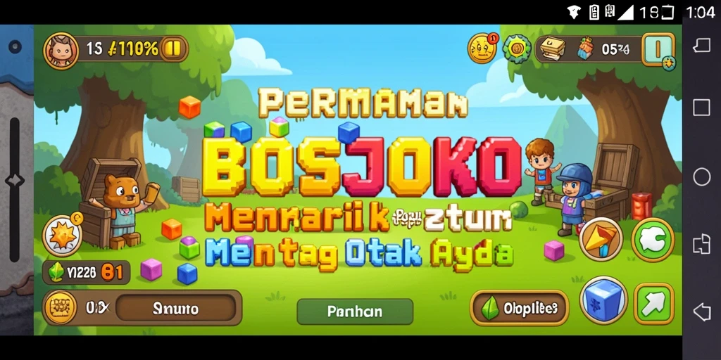 Tampilan gameplay menantang dari game Puzzle BOSJOKO yang seru.