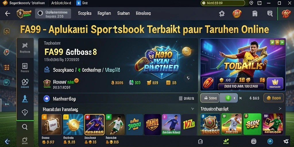 Tampilan gameplay menarik dan interaktif di aplikasi FA99 Sportsbook.