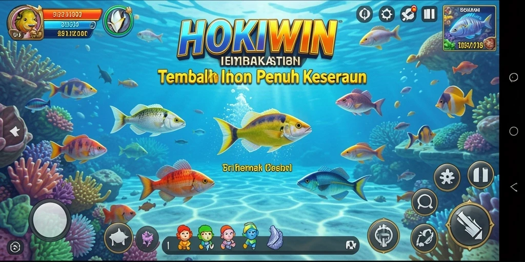 Screenshot gameplay HOKIWIN, menampilkan aksi tembak ikan yang seru.