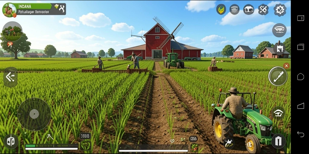 Gameplay seru di INDAAA, pengalaman bertani yang mendebarkan.