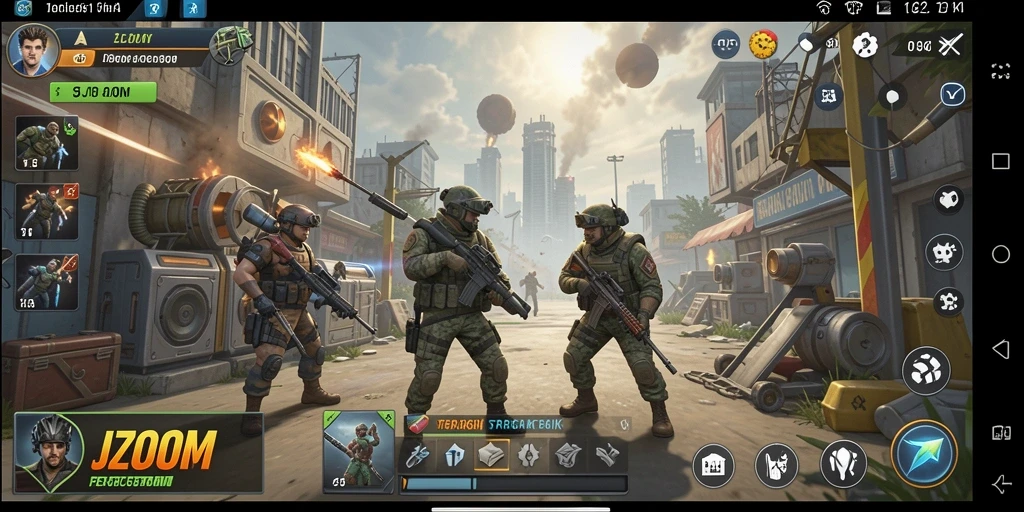 Tampilan gameplay menyenangkan dengan aksi strategi yang mendebarkan di J200M.