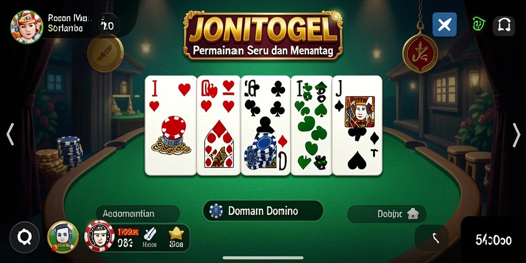 Tampilan gameplay seru di JONITOGEL dengan pemain yang antusias.