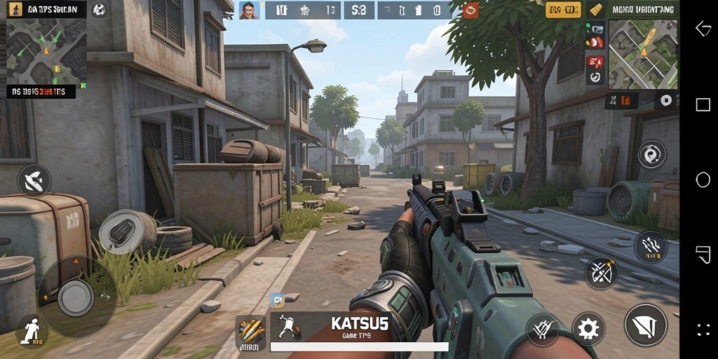 Tampilan gameplay seru di KATSU5 yang menampilkan aksi mendebarkan.