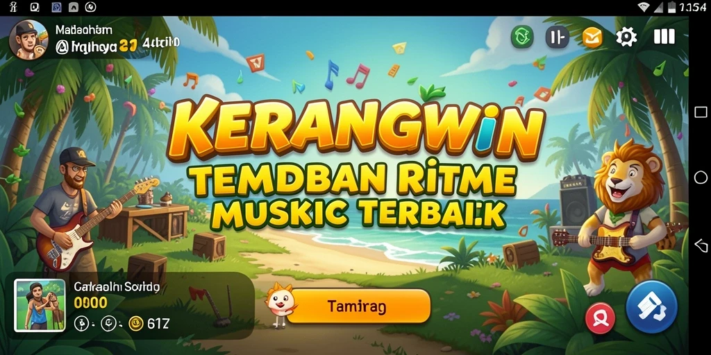 Tampilan permainan KERANGWIN yang penuh warna dan interaktif.