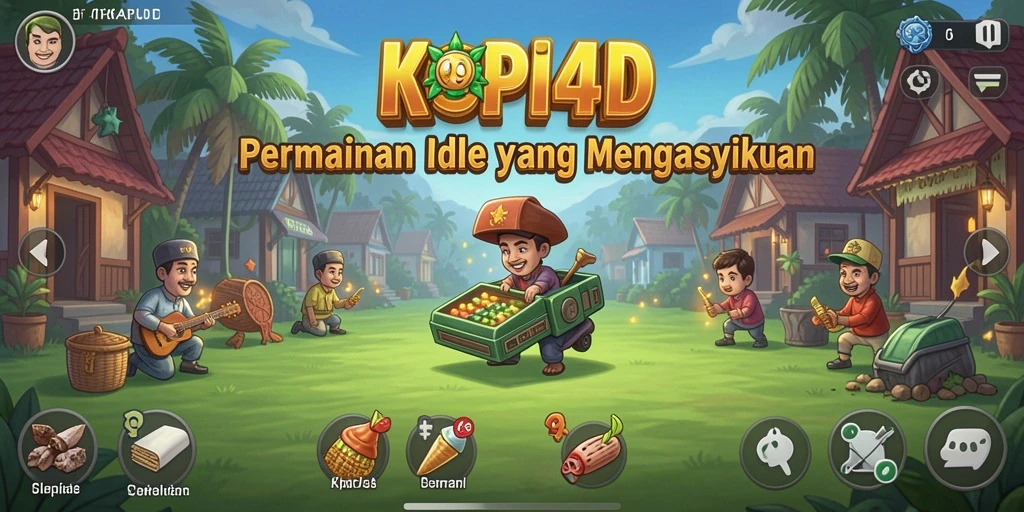 Tampilan gameplay KOPI4D yang menarik dan menenangkan.