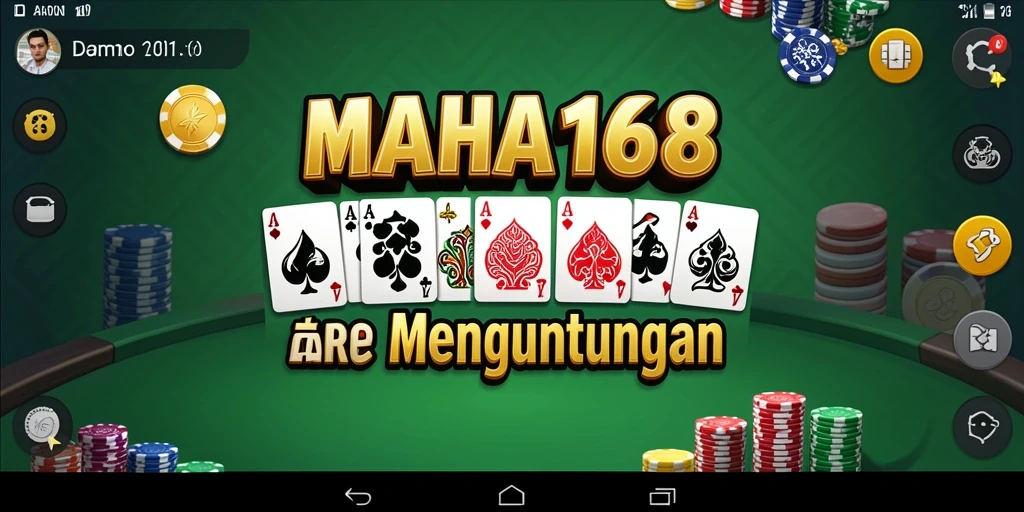 Screenshot gameplay MAHA168 menampilkan keseruan permainan domino.