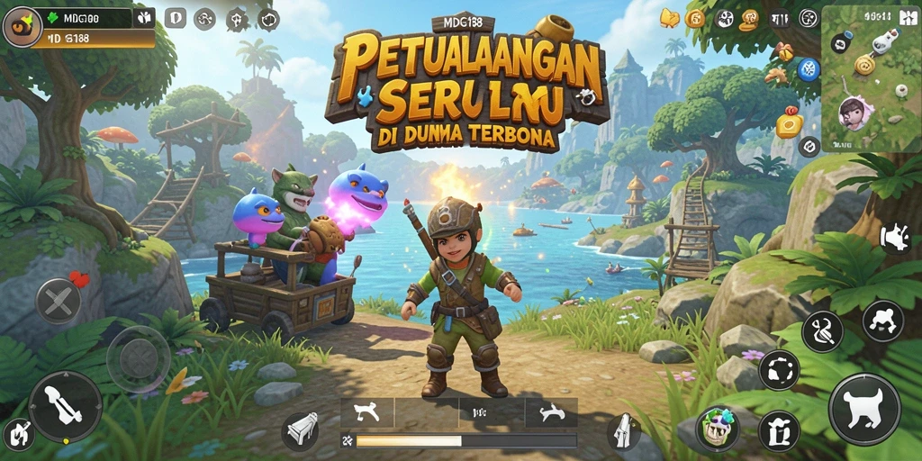 Screenshot gameplay MDG188 menunjukkan keindahan dunia terbuka yang luas.