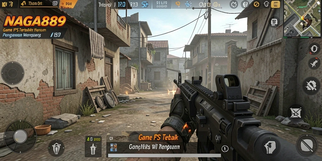 Tampilan gameplay NAGA889 yang mendebarkan dengan aksi FPS yang intens.